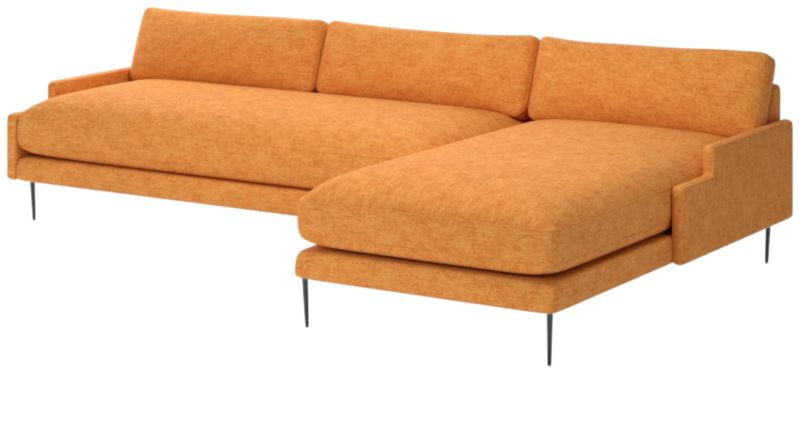 Scalino 2-Piece Right Arm Chaise Sectional Sofa Dream Ginger Tea - image 0 of 8