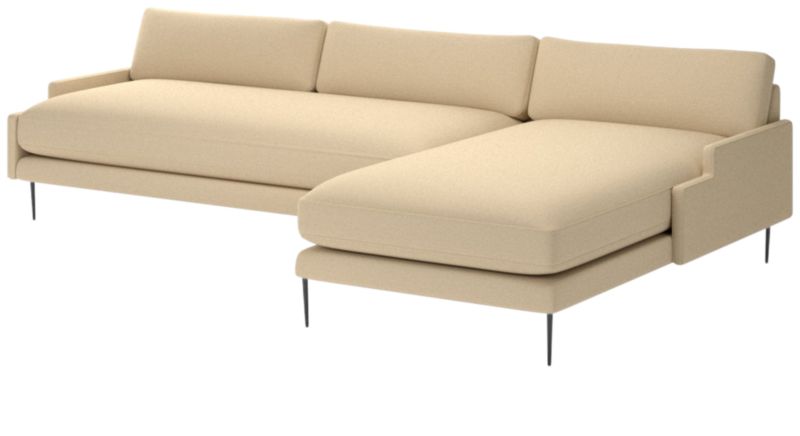 Scalino 2-Piece Right Arm Chaise Sectional Sofa Biba Parchment - image 0 of 8