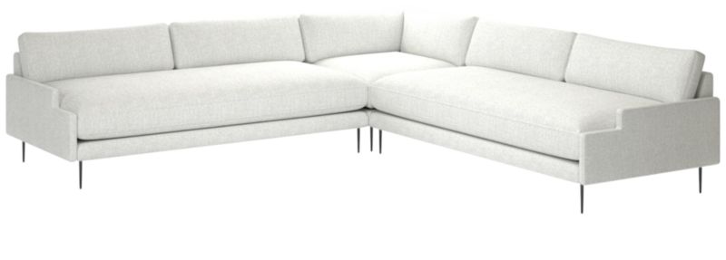 Scalino 3-Piece Sectional Sofa Elliot Dove - image 0 of 7