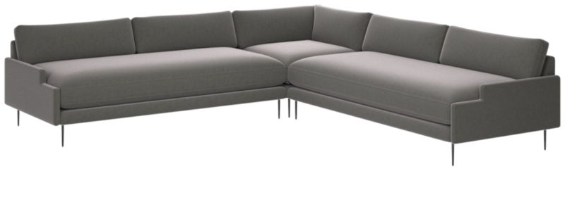 Scalino 3-Piece Sectional Sofa Luca Storm - image 0 of 6