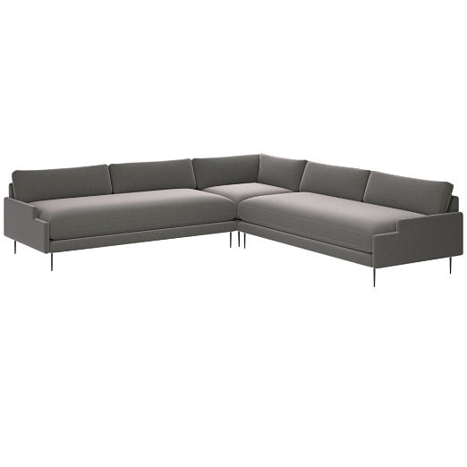 Scalino 3-Piece Sectional Sofa Luca Storm