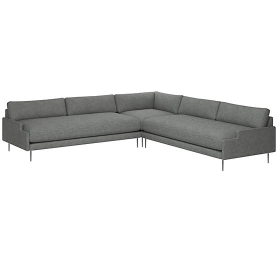 Scalino 3-Piece Sectional Sofa Hatch Charcoal