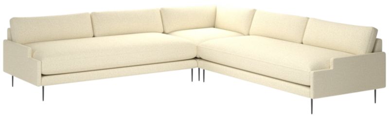 Scalino 3-Piece Sectional Sofa Bloce Cream - image 0 of 7