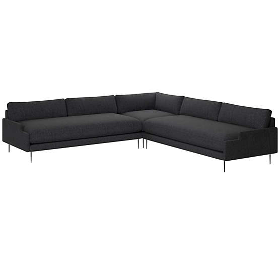 Scalino 3-Piece Sectional Sofa Bloce Noir