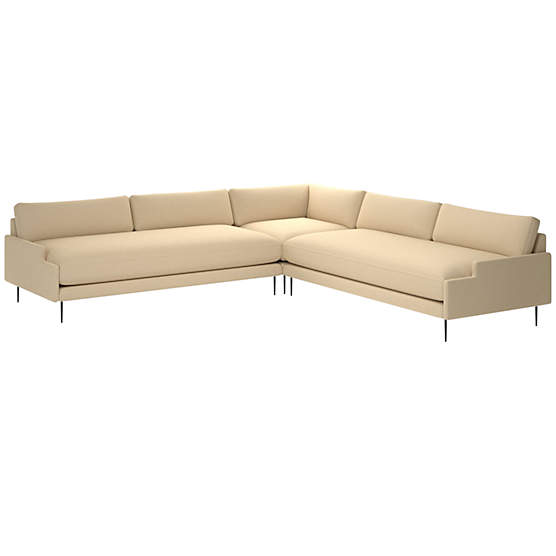 Scalino 3-Piece Sectional Sofa Biba Parchment