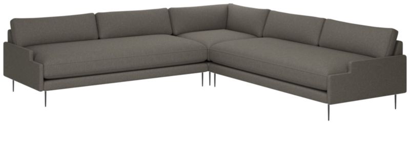 Scalino 3-Piece Sectional Sofa Angel Pewter - image 0 of 7