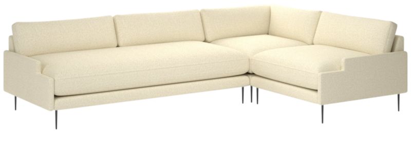 Scalino 3-Piece Sectional Sofa with Right Arm Chair Bloce Cream - image 0 of 7