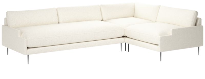 Scalino 3-Piece Sectional Sofa with Right Arm Chair Wooly Sand - image 0 of 7