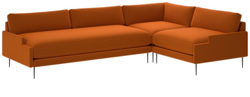 Scalino 3-Piece Sectional Sofa with Right Arm Chair Luca Russet - image 0 of 6