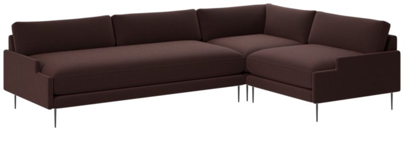 Scalino 3-Piece Sectional Sofa with Right Arm Chair Luca Espresso - image 0 of 6