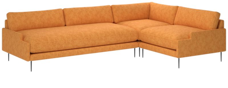 Scalino 3-Piece Sectional Sofa with Right Arm Chair Dream Ginger Tea - image 0 of 7