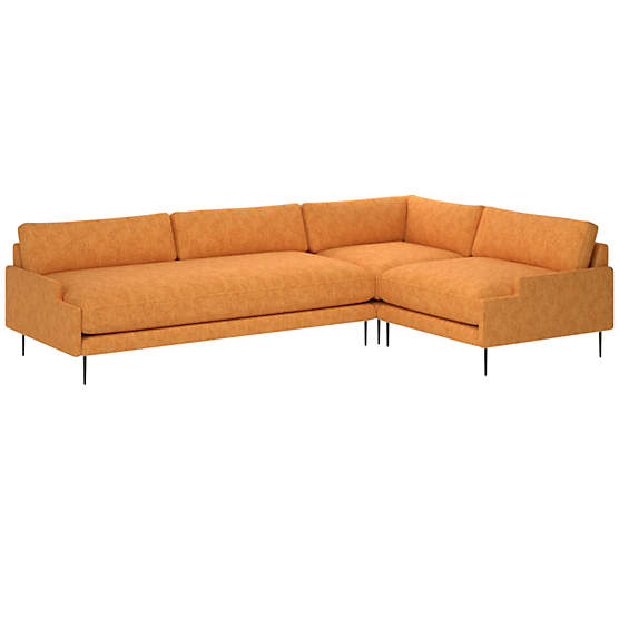 Scalino 3-Piece Sectional Sofa with Right Arm Chair Dream Ginger Tea