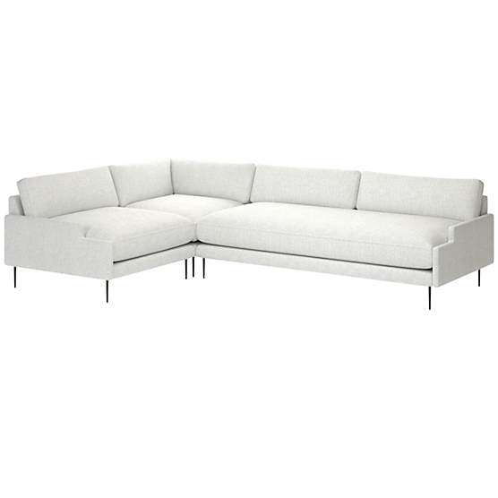 Scalino 3-Piece Sectional Sofa with Left Arm Chair Elliot Dove