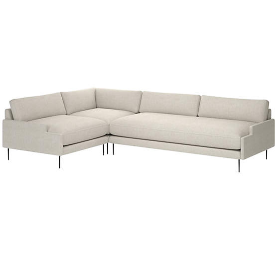 Scalino 3-Piece Sectional Sofa with Left Arm Chair Deauville Dune