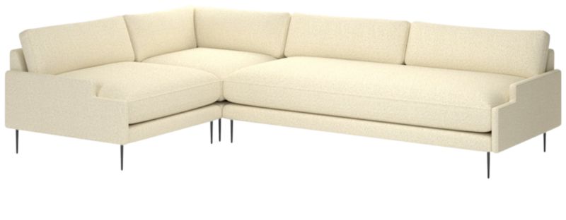 Scalino 3-Piece Sectional Sofa with Left Arm Chair Bloce Cream - image 0 of 7