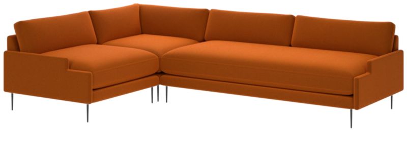 Scalino 3-Piece Sectional Sofa with Left Arm Chair Luca Russet - image 0 of 6