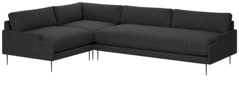 Scalino 3-Piece Sectional Sofa with Left Arm Chair Bloce Noir - image 0 of 7