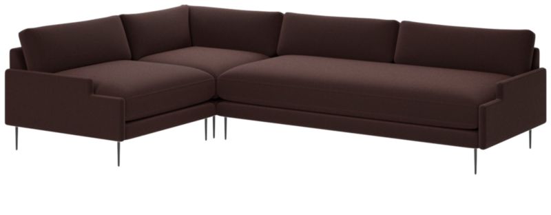 Scalino 3-Piece Sectional Sofa with Left Arm Chair Luca Espresso - image 0 of 6