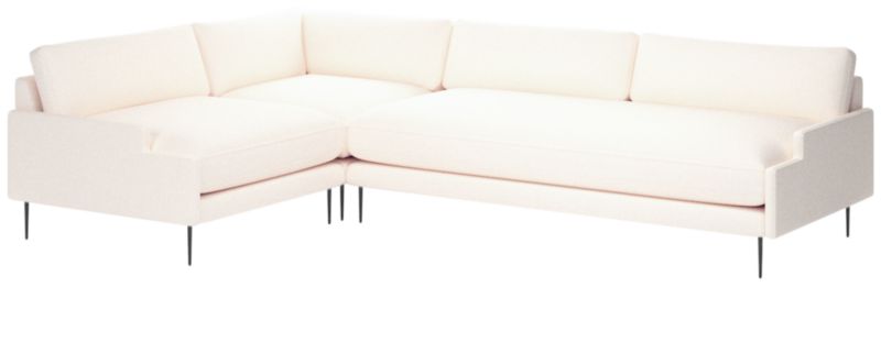 Scalino 3-Piece Sectional Sofa with Left Arm Chair Biba Frost - image 0 of 7