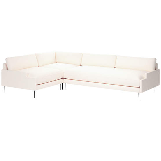 Scalino 3-Piece Sectional Sofa with Left Arm Chair Biba Frost