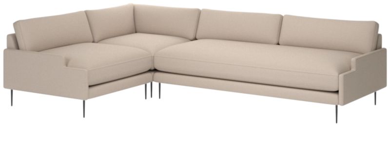 Scalino 3-Piece Sectional Sofa with Left Arm Chair Luca Bone - image 0 of 6