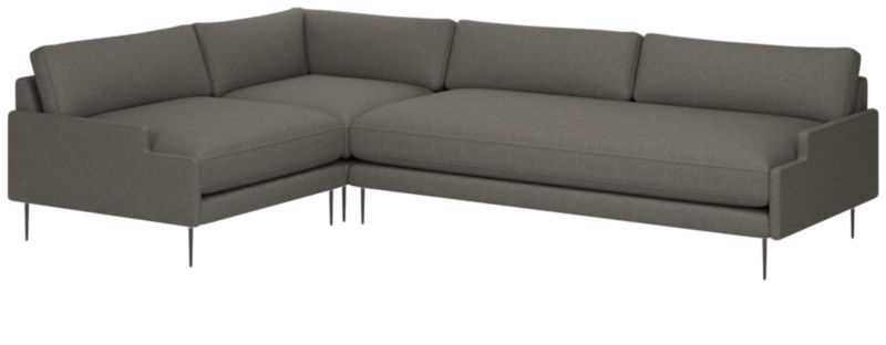 Scalino 3-Piece Sectional Sofa with Left Arm Chair Angel Pewter - image 0 of 7