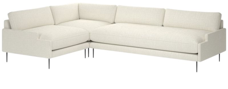 Scalino 3-Piece Sectional Sofa with Left Arm Chair Lindy Snow - image 0 of 7