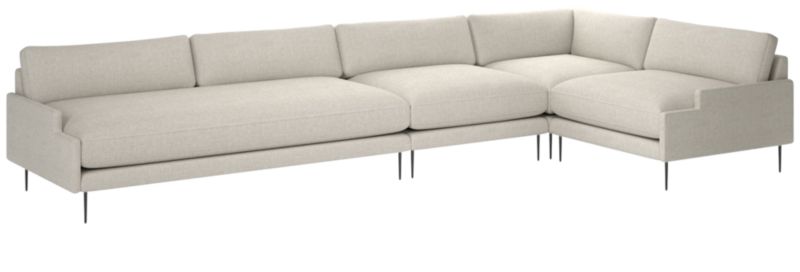 Scalino 4-Piece Sectional Sofa with Right Arm Chair Deauville Dune - image 0 of 7