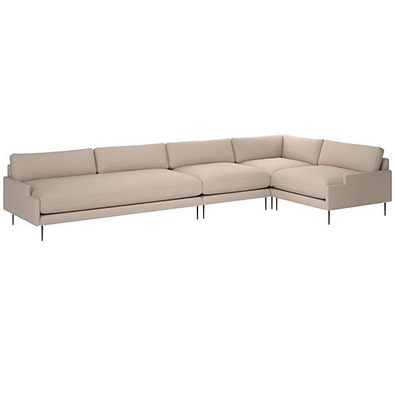 Scalino 4-Piece Sectional Sofa with Right Arm Chair Luca Bone