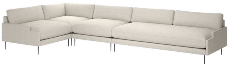 Scalino 4-Piece Sectional Sofa with Left Arm Chair Nomad Snow - image 0 of 7