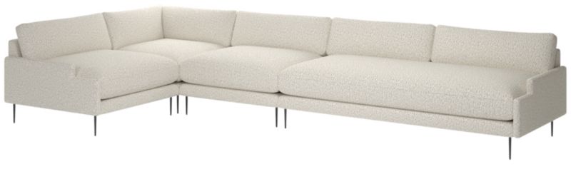 Scalino 4-Piece Sectional Sofa with Left Arm Chair Bloce Grey - image 0 of 7