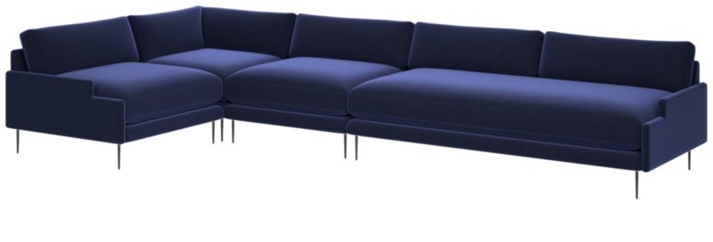 Scalino 4-Piece Sectional Sofa with Left Arm Chair Luca Eclipse - image 0 of 6