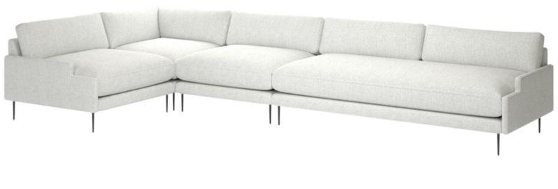 Scalino 4-Piece Sectional Sofa with Left Arm Chair Elliot Dove - image 0 of 7