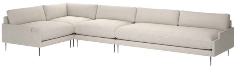 Scalino 4-Piece Sectional Sofa with Left Arm Chair Deauville Dune - image 0 of 7