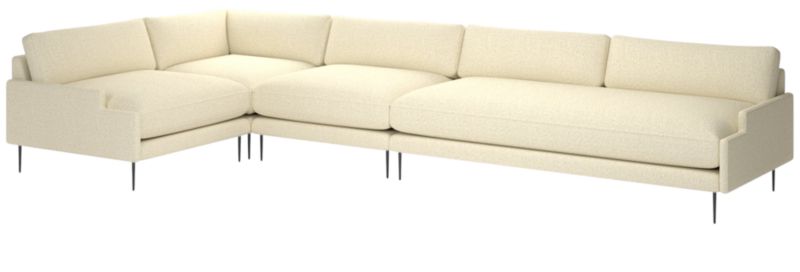 Scalino 4-Piece Sectional Sofa with Left Arm Chair Bloce Cream - image 0 of 7