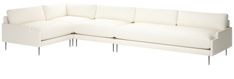 Scalino 4-Piece Sectional Sofa with Left Arm Chair Wooly Sand - image 0 of 7