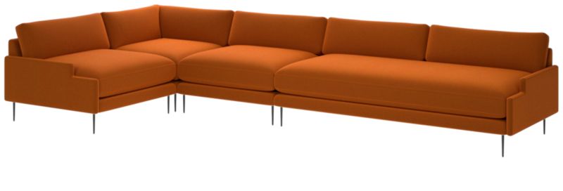 Scalino 4-Piece Sectional Sofa with Left Arm Chair Luca Russet - image 0 of 6