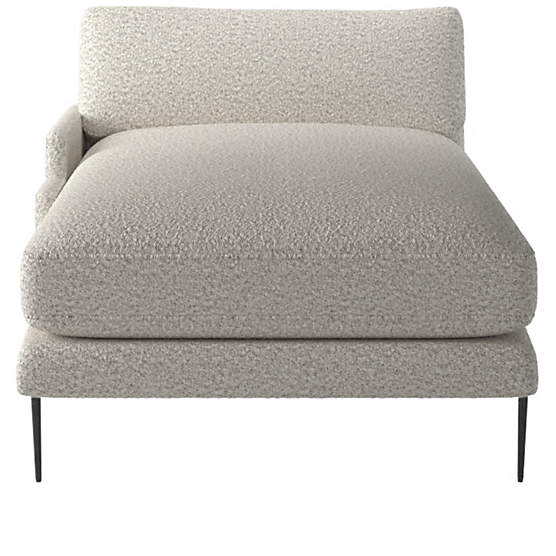 Scalino Left Arm Chaise Bloce Grey