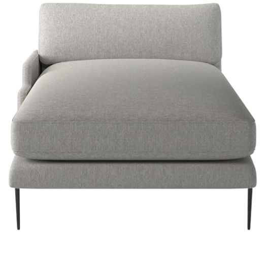 Scalino Left Arm Chaise Hatch Platinum