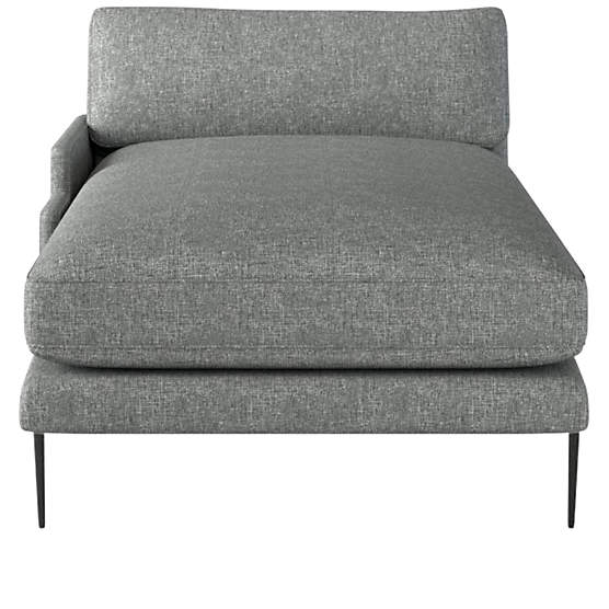 Scalino Left Arm Chaise Hatch Charcoal