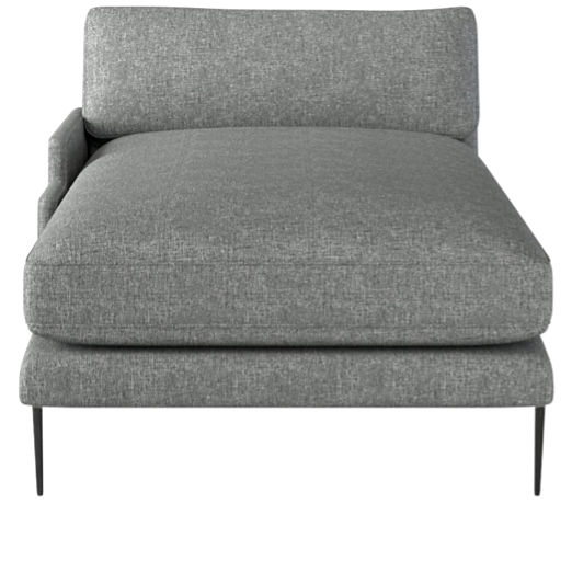 Scalino Left Arm Chaise Hatch Charcoal