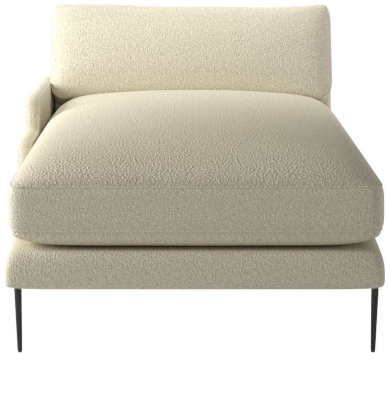 Scalino Left Arm Chaise Bloce Cream - image 0 of 8