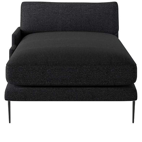 Scalino Left Arm Chaise Bloce Noir