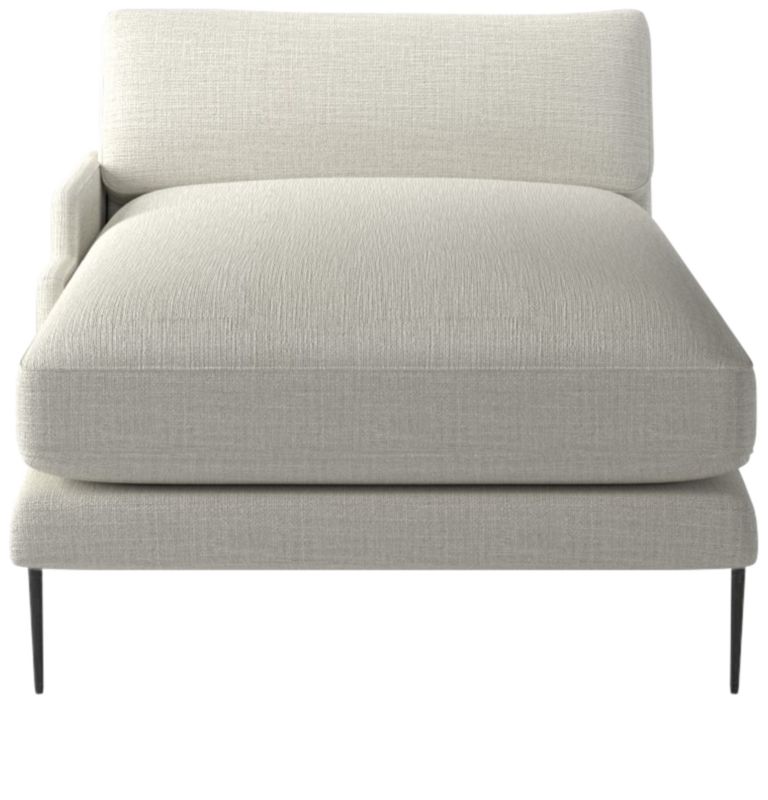 Scalino Left Arm Chaise Lindy Snow - image 0 of 8