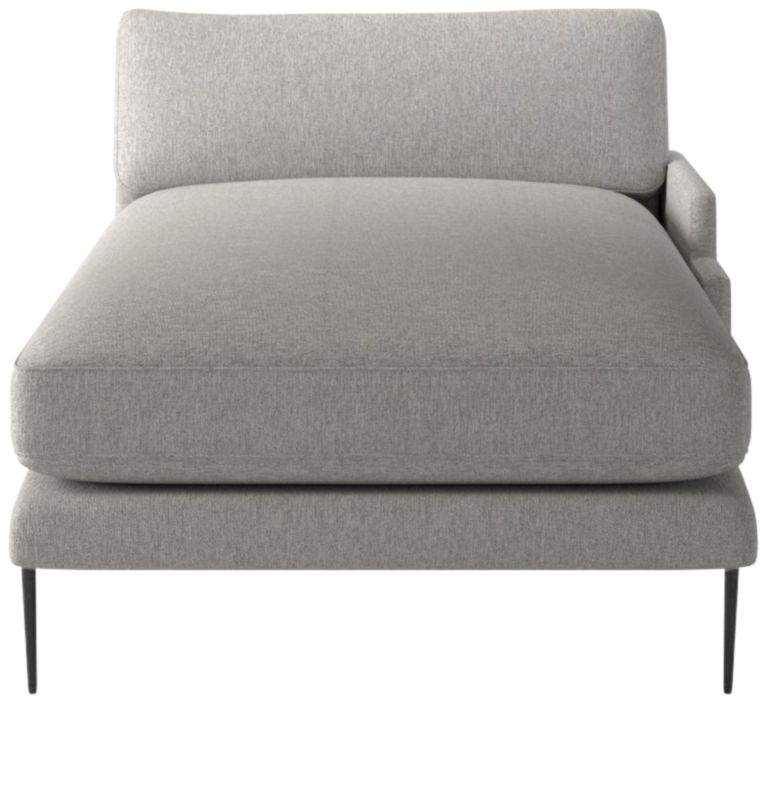 Scalino Right Arm Chaise Hatch Platinum - image 0 of 8