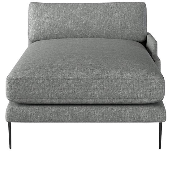 Scalino Right Arm Chaise Hatch Charcoal