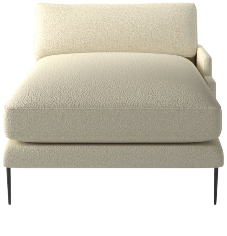 Scalino Right Arm Chaise Bloce Cream - image 0 of 8