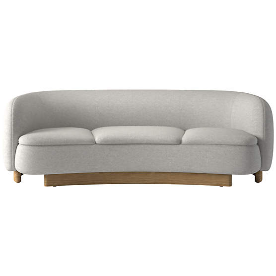 Muir Curved Sofa Hatch Platinum by Lawson-Fenning