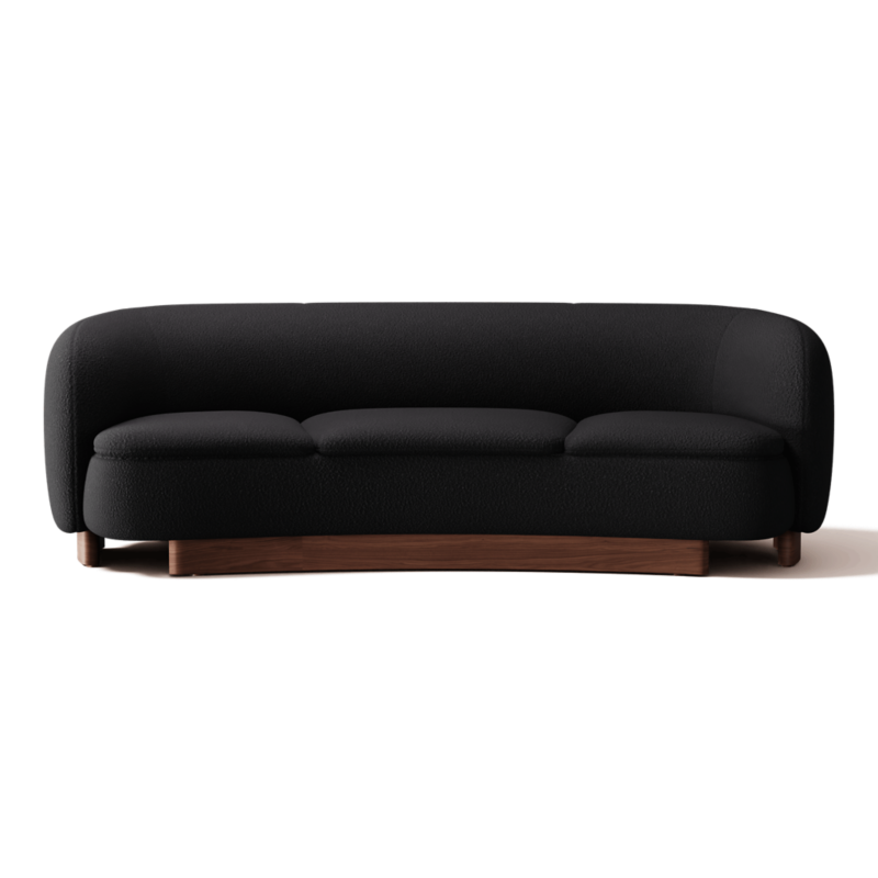 Muir 90" Curved Sofa Bloce Noir - image 0 of 7
