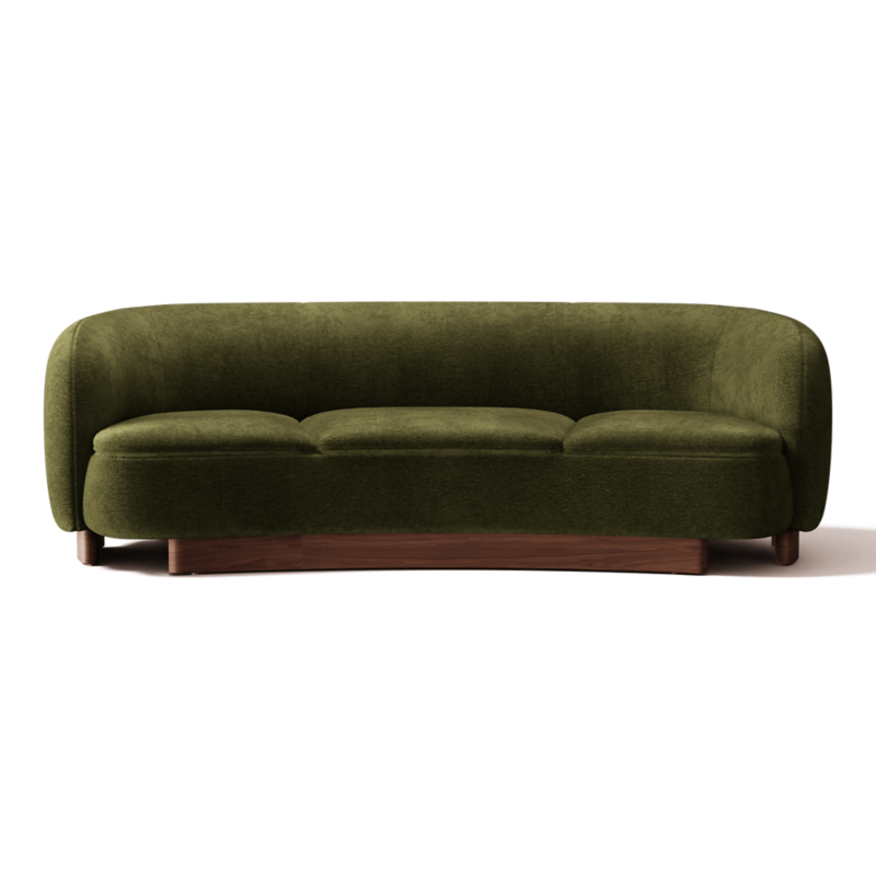 Muir 90" Curved Sofa Coverlet Hunter - image 0 of 7